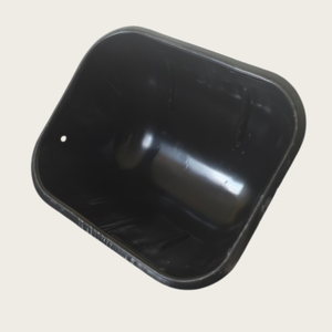 Heavy Duty Animal Feeding <strong>Trough</strong> Smooth Edge, Fence Mounted Round Lip Feeder for Livestock Use - Product Image 3