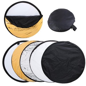 Reflector de luz 5 en 1, multidisco plegable con bolsa, translúcido, plata, oro, blanco y negro, <span class=keywords><strong>43</strong></span> <span class=keywords><strong>pulgadas</strong></span>/110 centímetros - Product Image 3