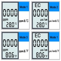 Prix de gros, haute qualité, testeur d'eau numérique multifonction 3 en 1 TDS & EC, sans éclairage LED