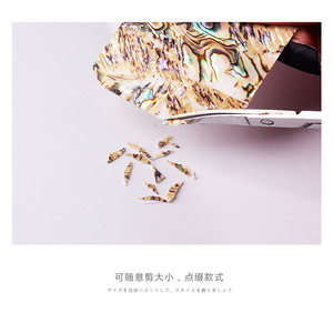 1 <strong>Sheet</strong> Nails <strong>Abalone</strong> <strong>Shell</strong> Slice 3D Texture Natural Sea <strong>Shell</strong> Stone Nail Sticker for Nail Art Charm Decoration DIY Accessories - Product Image 4