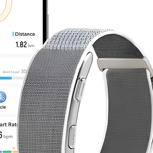 <span class=keywords><strong>Montre</strong></span> connectée carrée en silicone sans écran avec moniteur de fréquence cardiaque, suivi de la température corporelle, étanche pour femmes - Product Image 6