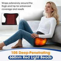 Ceinture de massage chauffante USB LED vibrante pour les jambes, les cuisses, le bas du dos et les hanches, soulagement de la sciatique