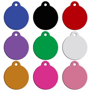 Étiquettes en métal de haute qualité ronde en aluminium blanc en métal chien et chat étiquette d'identification pour animaux de compagnie étiquette de chien - Product Image 2