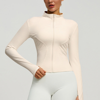 Veste de yoga effet seconde peau PASUXI pour femme, coupe ajustée, fermeture éclair intégrale, haut de sport respirant pour la gym, la course et l'entraînement, personnalisable