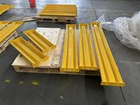 Barrière de sécurité robuste à 2 nervures, poteau central de 42 pouces, double rail haut