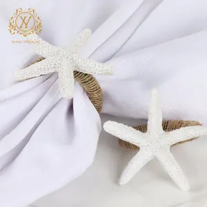 Novos guardanapos de resina criativos para decoração de mesa de hotel, com seringa de estrela do mar, série marinha, novidade para casamento e restaurante