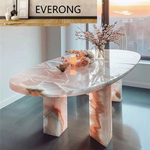 Mesa de Té de Lujo de Mármol Ónix Natural Personalizada, Muebles Elegantes <span class=keywords><strong>para</strong></span> <span class=keywords><strong>Comedor</strong></span>, Fabricante de Muebles de Piedra Premium - Product Image 1