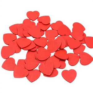 100 Piezas de Corazones Rojos de Madera de Abedul Cortados con Láser, Reutilizables e Impermeables, Decoraciones para Bodas y Fiestas de Año Nuevo - Product Image 1