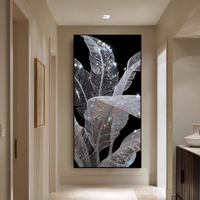 Peinture murale décorative de luxe en porcelaine cristalline pour salon, couloir et canapé, vente en gros