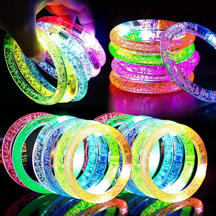 Factory Wholesale Custom Cheap Holiday Led Bracelets Glow In The Dark Wristbands For Parties