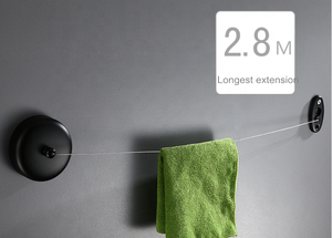 Sèche-<span class=keywords><strong>linge</strong></span> <span class=keywords><strong>mural</strong></span> rétractable en acier inoxydable durable pour salle de bain - Product Image 4