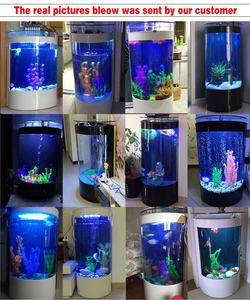 Réservoir de poissons d'<span class=keywords><strong>aquarium</strong></span> demi-rond en verre de haute qualité avec lumières LED et pompe à eau pour les ménages - Product Image 6
