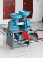 Moulin à riz et broyeur de céréales multifonctionnel 2-en-1 à prix d'usine – Décortiqueuse de paddy et machine à moudre les grains pour usage domestique