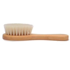 Wholesale Custom logo Wooden Cleaning Wool Goat Hair Brush <b>Bath</b> Baby Hair Brush - Product Image 2