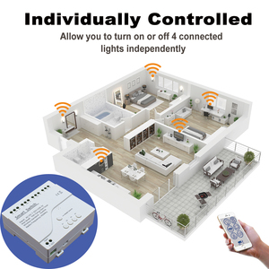 Receptor Wifi RF Ewelink de 4 Canales, 7-32V, Módulo de <span class=keywords><strong>Motor</strong></span> Inteligente de 4 Canales, Interruptor de Control Remoto de 433mhz, Compatible con Alexa y Google Home - Product Image 4