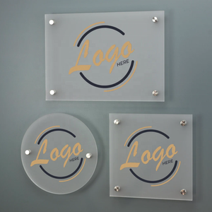 Custom stampato in acrilico porta ufficio segno di targa personalizzato Logo aziendale segno di visualizzazione per appendere la parete - Product Image 1