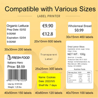 Offre Spéciale Machine à Étiqueter Haute Vitesse Économique Imprimante d'Étiquettes Portable 2 Pouces 50mm pour Autocollants Blancs, Étiquettes Transparentes et Câbles