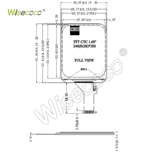 Wiseco 1.69 inch HD IPS màn hình 240*280 Độ phân giải <span class=keywords><strong>169</strong></span> inch ổ cắm 4 dòng SPI LCD module Màn hình hiển thị OEM chức năng cảm ứng - Product Image 4