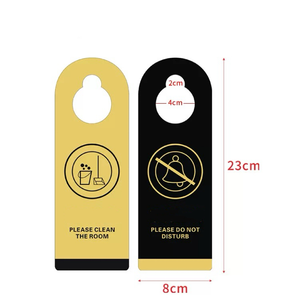 Panneau de porte professionnel « En réunion » – Cintre moderne noir « Ne pas déranger » pour la confidentialité au bureau et en salle de réunion - Product Image 3