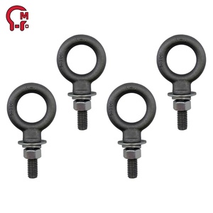 Golfare con Dado e Rondella di Bloccaggio Zincata, Golfare di Sollevamento con Rondelle Piatte in Carbonio, Finitura Naturale, Produzione Diretta HLM - Product Image 5