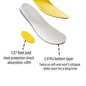 Plantillas de material PU con soporte de arco deportivo para unisex, transpirables, a prueba de golpes, antideslizantes, a prueba de olores, que absorben el sudor - Product Image 6