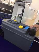 WC Rotatif pour Camping-Car, Caravane et Remorque de Voyage avec Bac à Déchets Noir W5000