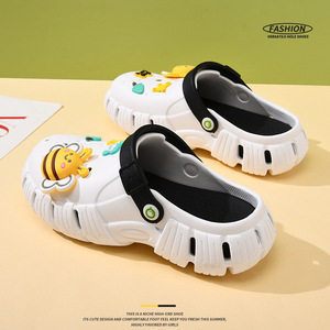Women's Platform <b>Clogs</b> White Cartoon EVA Hollow Thick Sole Summer Sandals Non Slip Breathable Wear Resistant - Product Image 1