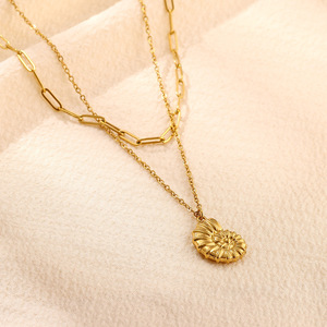 <span class=keywords><strong>Collier</strong></span> croix Ankh multicouche plaqué or 18 carats en gros, chaînes superposées, étanche, pendentif croix personnalisé en acier inoxydable - Product Image 4