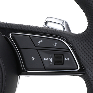 <span class=keywords><strong>Volante</strong></span> Deportivo de Cuero Semiperforado de 4 Radios Serie S para <span class=keywords><strong>Audi</strong></span> TT A3 <span class=keywords><strong>A4</strong></span> <span class=keywords><strong>B8</strong></span> A5 A6 C6 C7 A7 R8 RS Series A1 - Product Image 3