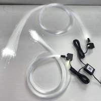 Source de lumière à fibre optique mini format RGBW, kits de feux de toit multi-têtes à fibre optique pour système étoilé de voiture avec télécommande RF et application
