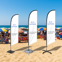 Drapeaux en tissu en forme de larme RONNINGSTAE personnalisés, grands, imperméables, écologiques, pour l'extérieur, avec mât en aluminium pour la plage