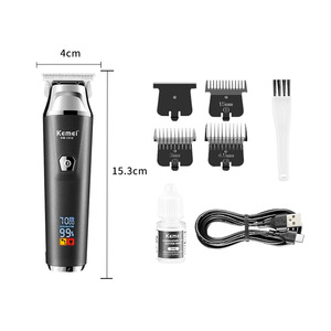 Tondeuse à cheveux électrique Kemei Km-1512, lame en acier inoxydable, conception de sécurité pour usage domestique avec alimentation USB - Product Image 2