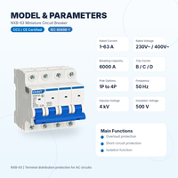 Meilleures ventes CHNT NXB-63 B MCB 1A 2A 3A 4A 6A 10A 16A 20A 25A 32A 40A 50A 63A Disjoncteur miniature