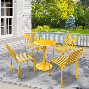 Ensemble <span class=keywords><strong>de</strong></span> mobilier <span class=keywords><strong>de</strong></span> <span class=keywords><strong>jardin</strong></span> nordique pour terrasse, <span class=keywords><strong>table</strong></span> <span class=keywords><strong>et</strong></span> <span class=keywords><strong>chaises</strong></span> <span class=keywords><strong>en</strong></span> <span class=keywords><strong>fer</strong></span> <span class=keywords><strong>forgé</strong></span> pour villa <span class=keywords><strong>et</strong></span> café - Product Image 2