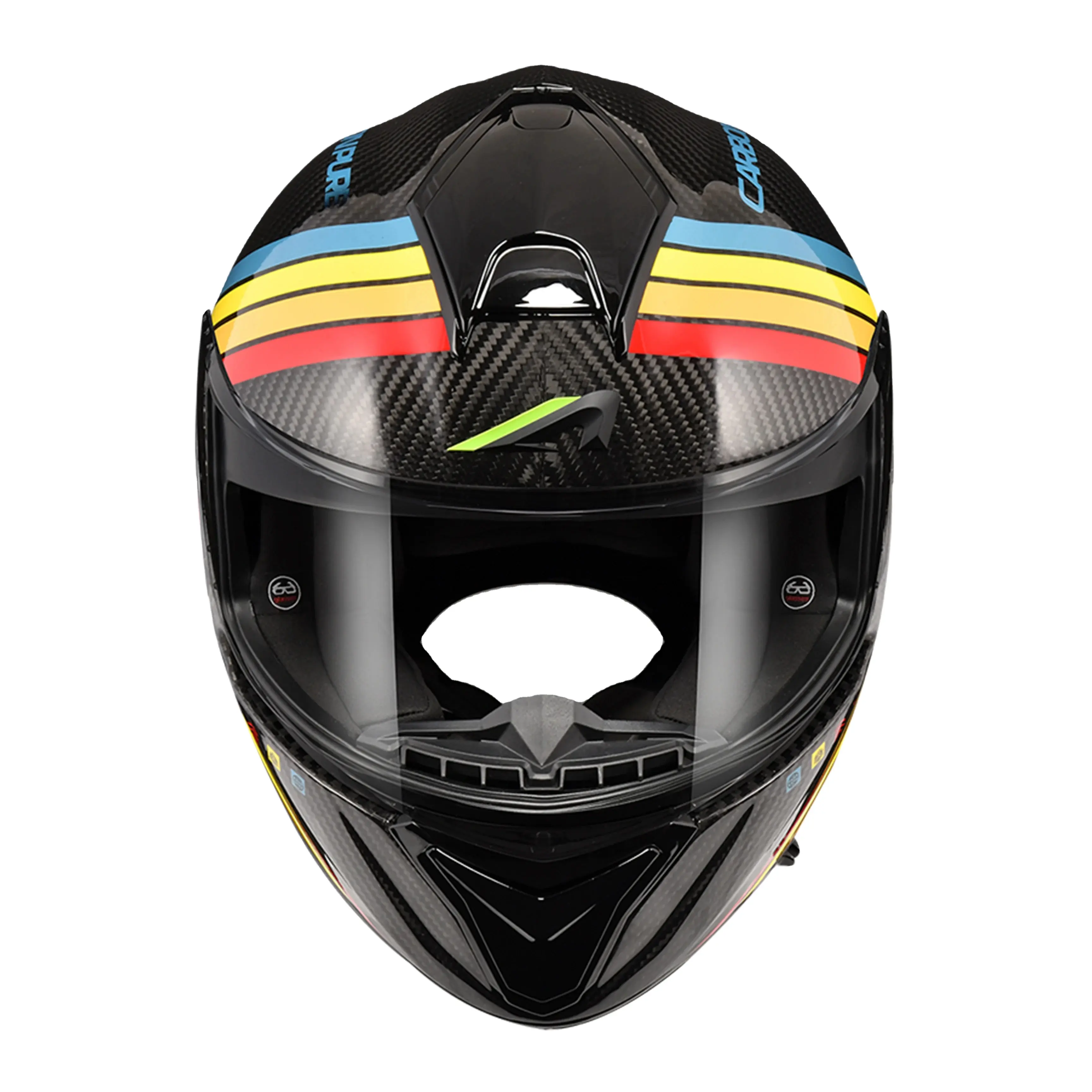 Astone Helmen Hot Selling Nieuwe Veiligheid Geel/Blauw Merk Koolstofvezel Full Face Motorhelm Voor Volwassenen