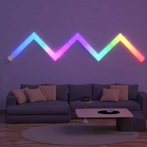 Haute qualité Smart Glide Ambiance applique murale rvb bricolage 3 pièces/ensemble WIFI connexion épissage atmosphère <span class=keywords><strong>veilleuse</strong></span> - Product Image 5