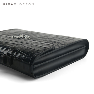 Hiram Beron イタリア製 ラップトップ ポートフォリオ バッグ デザイナー ブリーフケース メンズ レザー 卸売・OEM対応 - Product Image 3