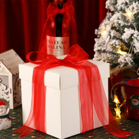 Ruban en organza transparent de 1 pouce, ruban soyeux transparent pour emballage cadeau, décorations de sapin de Noël, nœuds, couronnes de mariage, emballage