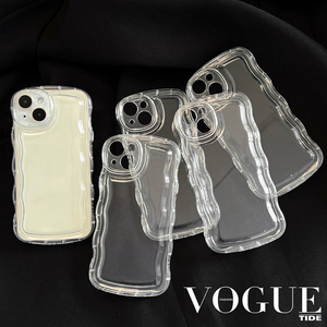 Wave Edge điện thoại trong suốt trường hợp tương thích cho <span class=keywords><strong>iPhone</strong></span> 17air 16 15 14 13 12pro Max XS 8 cộng với Silicone chống sốc bảo vệ trường hợp - Product Image 2