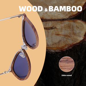 Gafas de Sol Retro Clásicas UV400 de Bambú Natural, Gafas de Sol Polarizadas de Diseño de Lujo para Hombre y Mujer, Gafas de Sol de Madera Marrón con Forma de Ojo de Gato - Product Image 2