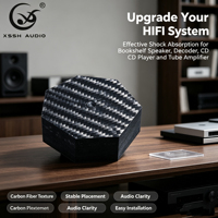 YIVO XSSH 4K Pieds d'isolation antichoc en fibre de carbone HIFI pour enceintes bibliothèque, décodeurs, lecteurs CD et amplificateurs à lampes