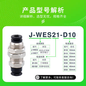 Ventosa Robótica Yiheda, Herraje J-WES21-D10 J-WET31-D20 WES22-D40 de Acero para Construcción Agrícola, Nuevo Motor de Bomba con Engranaje - Product Image 6