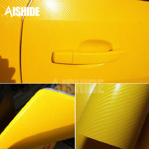 Aishide Vente en Gros <span class=keywords><strong>Prix</strong></span> d'Usine OEM 1.52M * 28M 4D Fibre de Carbone Jaune Autocollants PVC pour Voiture Vinyle Films de Protection pour Voiture - Product Image 5