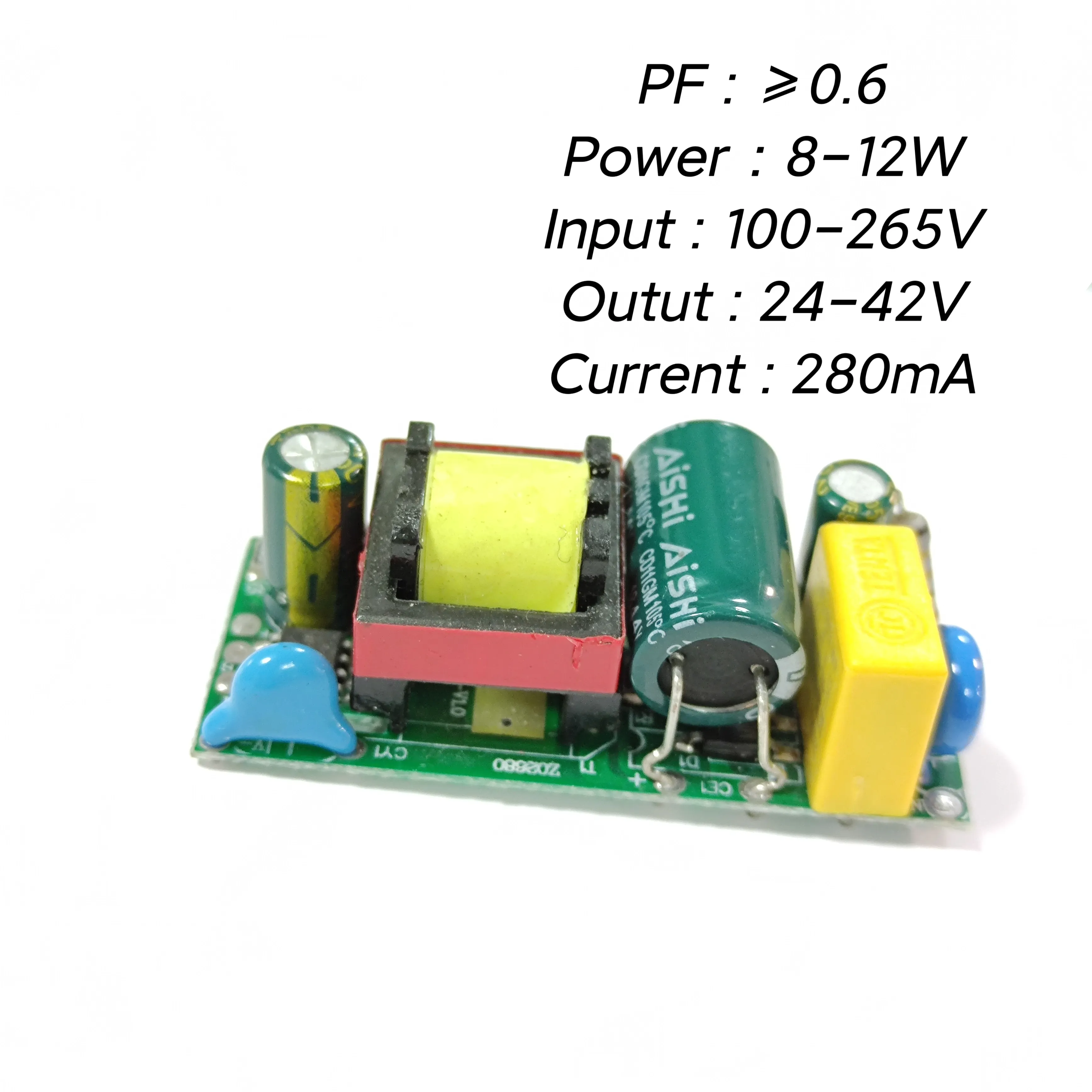 Isolierter LED-Treiber 8-12w 240ma Pf> 0,6 Hochleistungs-End-LED-Treiber Konstantstrom-LED-Treiber