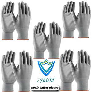 Guantes de Seguridad de Poliéster con Recubrimiento de PU, Guantes Industriales de Alta Calidad con Logotipo Personalizado - Product Image 2
