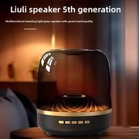 Manhattan untuk Speaker ABS Wireless Soundbox Home Desktop Subwoofer Mini Pencahayaan LED RGB Berwarna-warni