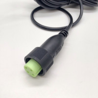 Connecteur étanche IP68 de couleur verte M16-4pin avec câble réseau RJ45 pour onduleur solaire
