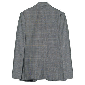 Tùy Chỉnh Người Đàn Ông Của Màu <span class=keywords><strong>Grey</strong></span> Welsh Sọc/Kiểm Tra Duy Nhất Ngực Blazer 2 Nút Notch Ve Áo Bên Vent Căng Kinh Doanh Phù Hợp Cho Người Lớn - Product Image 4