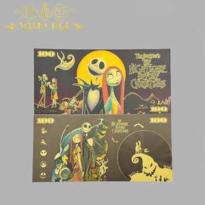 5 видов американских банкнот на Рождество, красивые аниме-банкноты с позолотой 24k для подарков - Product Image 4