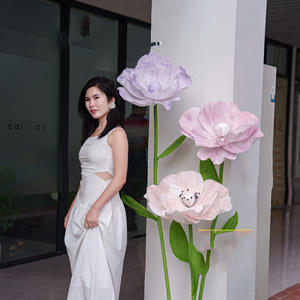 Decorazione del centro commerciale della finestra decorazione morbida all'ingrosso nuova carta gigante di nozze fiori artificiali bella <span class=keywords><strong>Chen</strong></span>. - Product Image 5